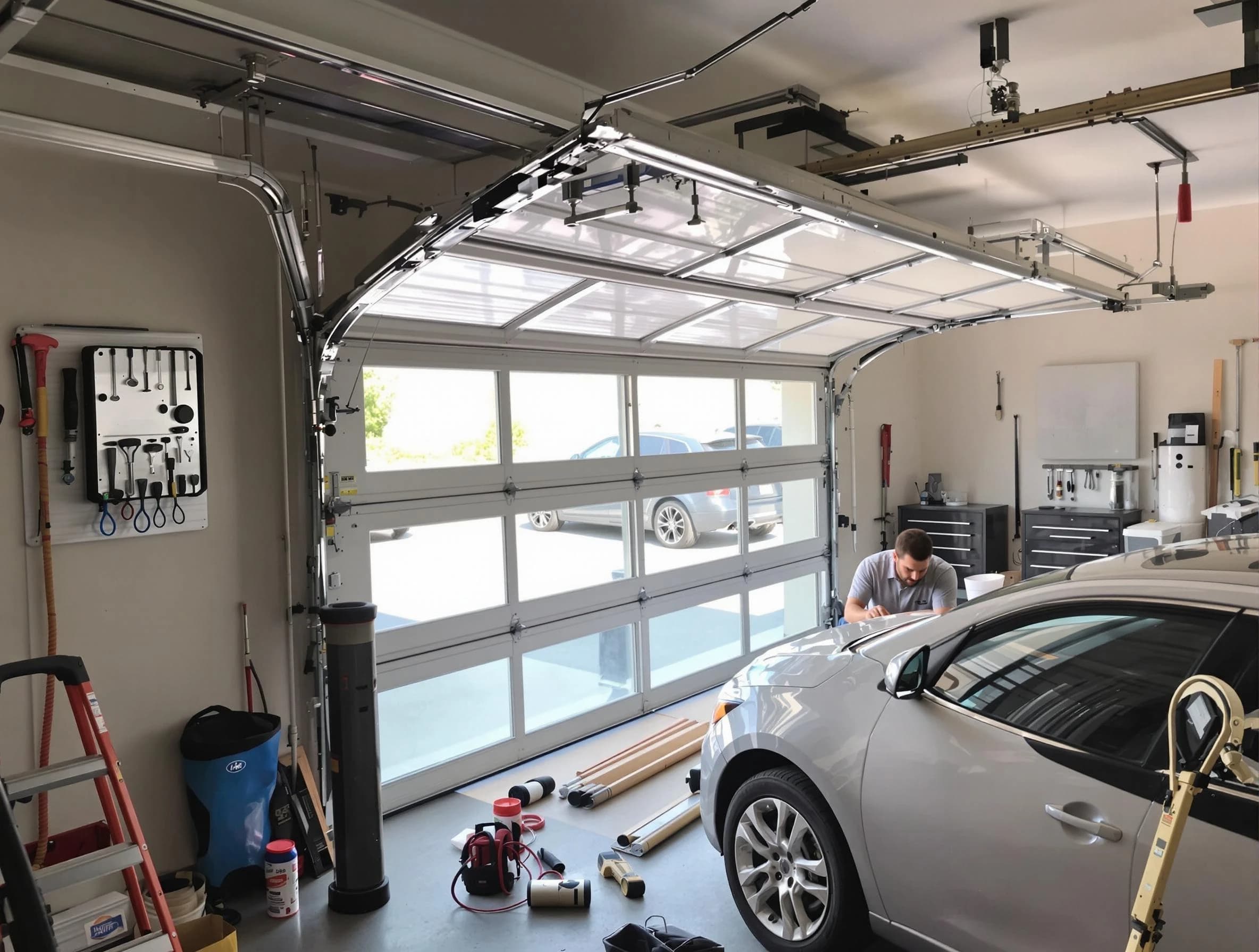 Garage door noise reduction service by Belen Garage Door Repair in Belen