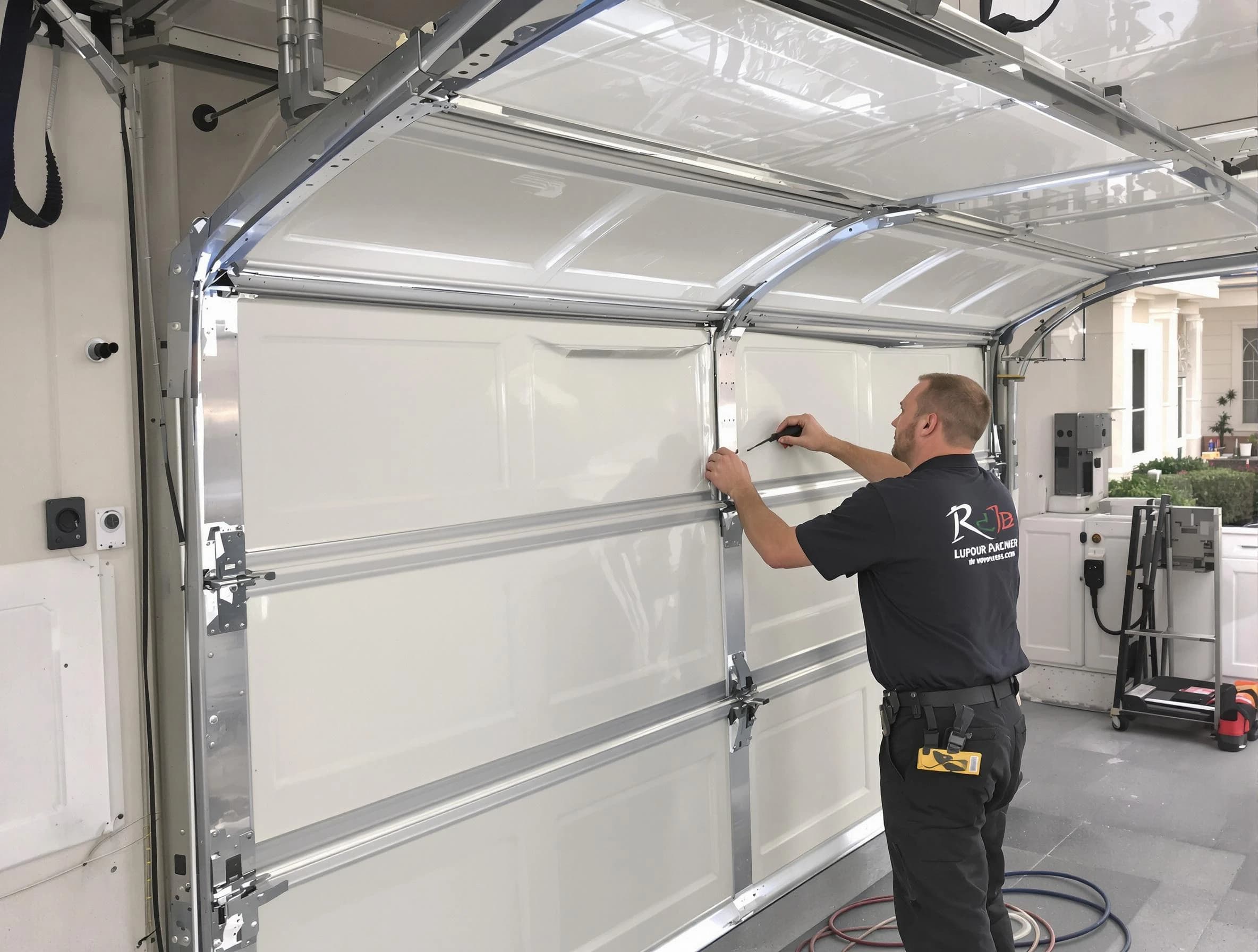 Belen Garage Door Repair professional performing panel repair in Belen