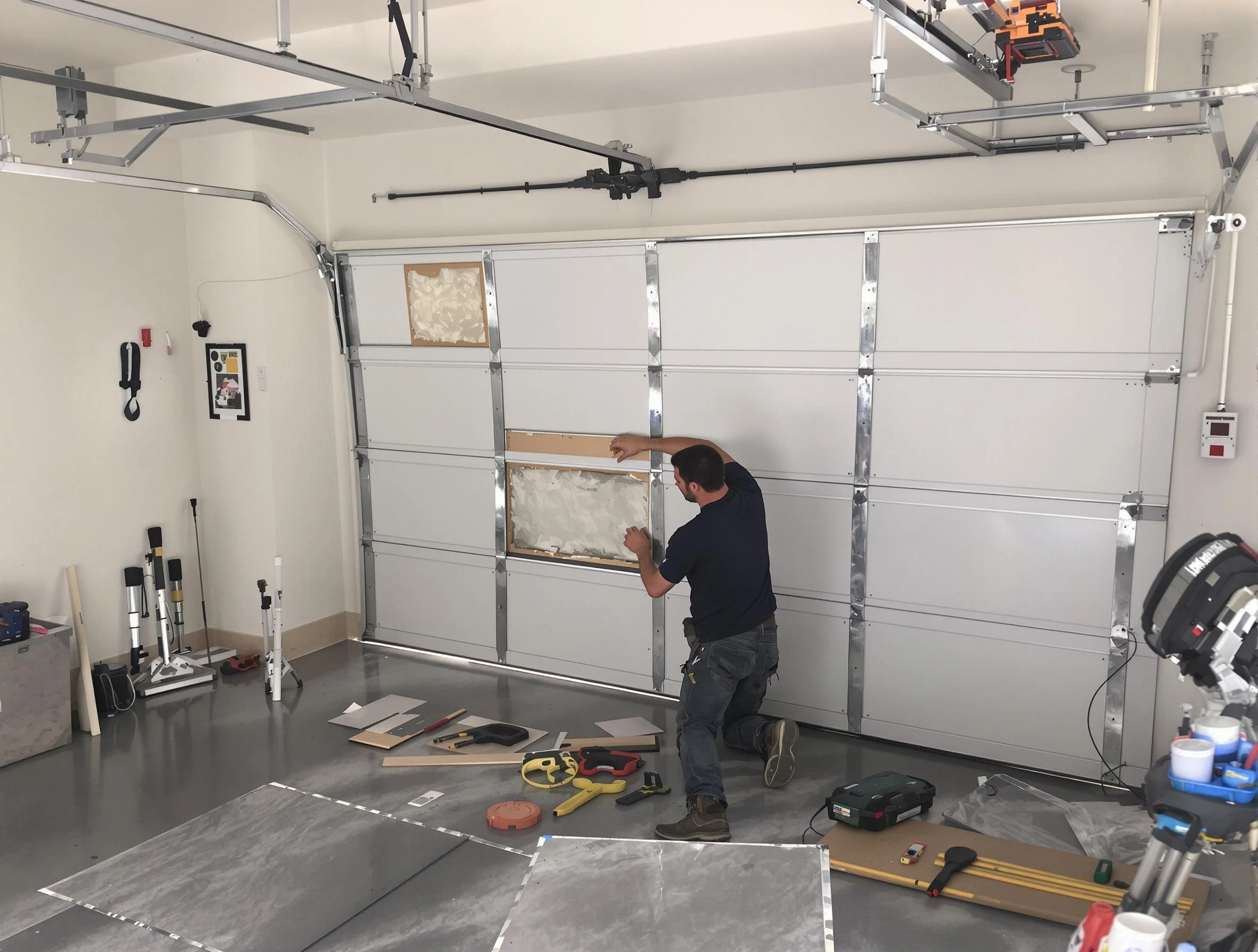 Garage Door Panel Repair in Belen