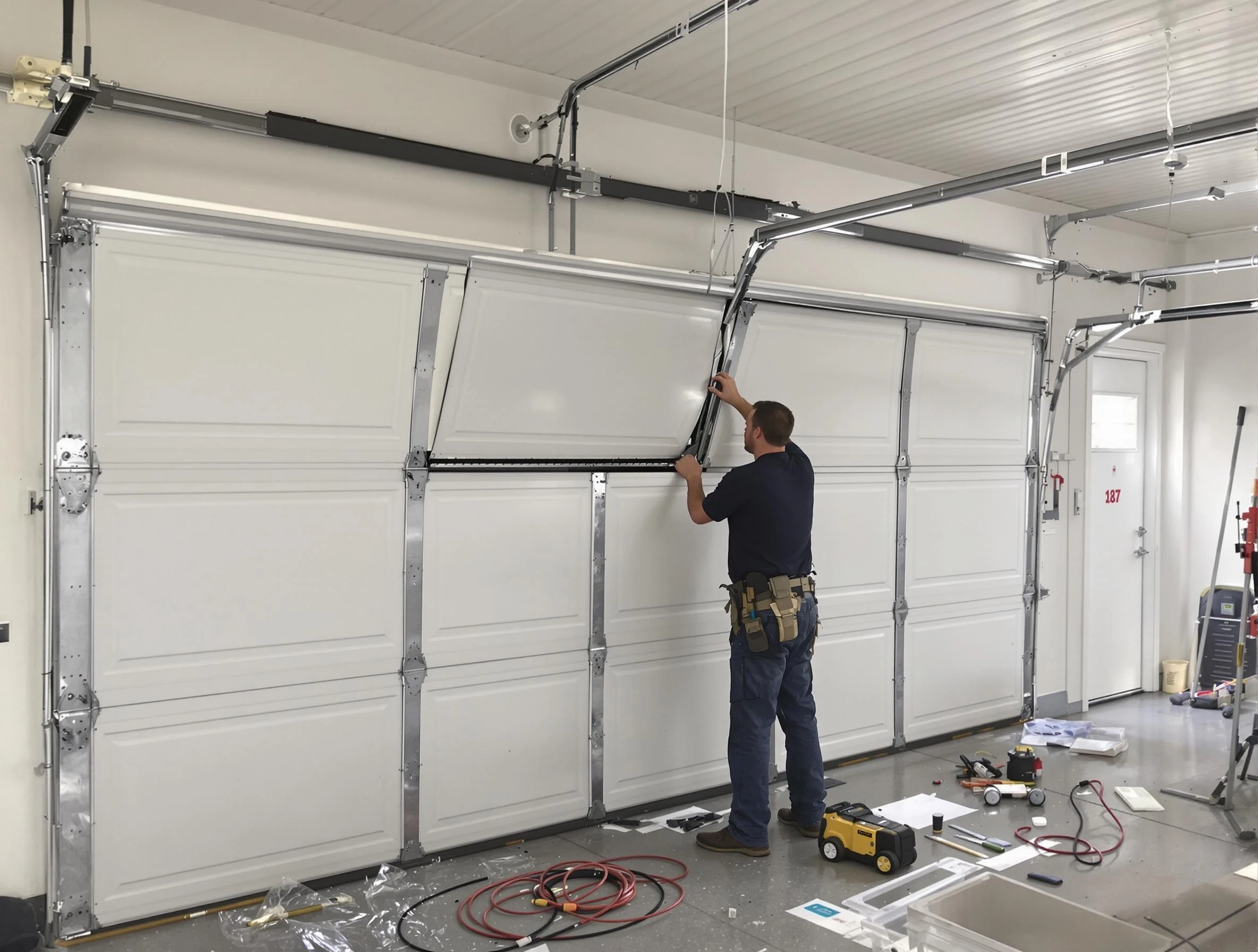 Garage Door Section Replacement in Belen
