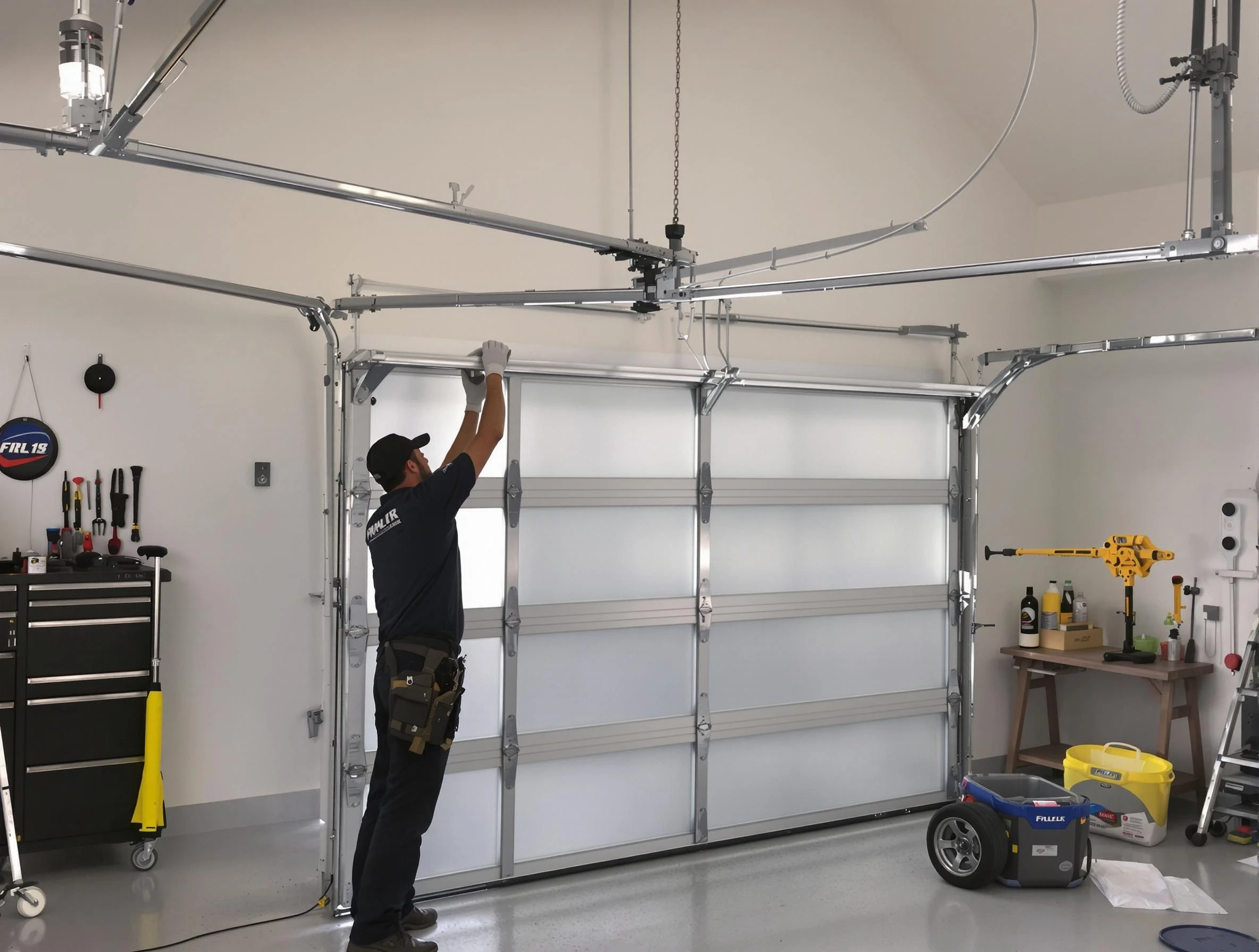 Belen Garage Door Repair certified team performing precision garage door installation in Belen